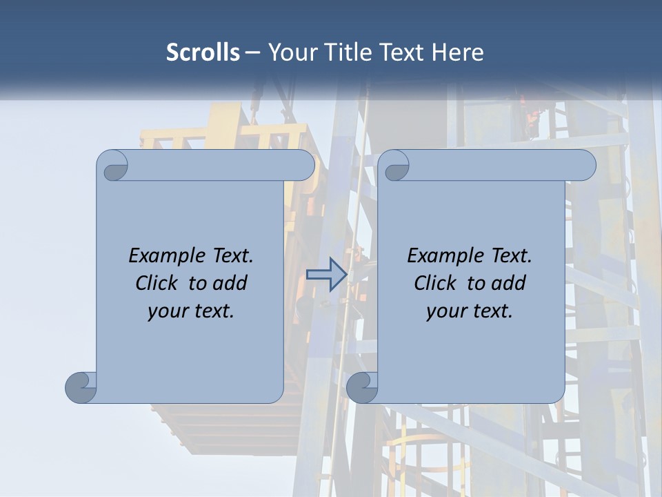A Crane Is Lifting A Piece Of Metal PowerPoint Template