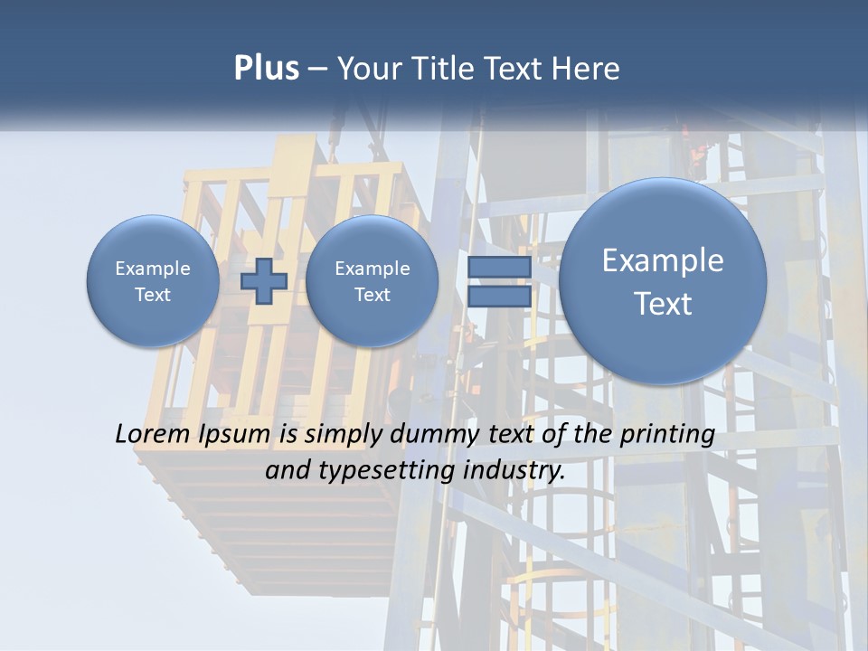 A Crane Is Lifting A Piece Of Metal PowerPoint Template