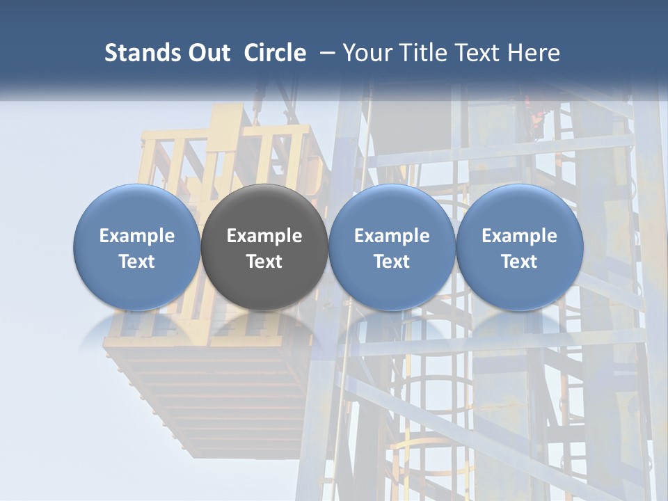 A Crane Is Lifting A Piece Of Metal PowerPoint Template