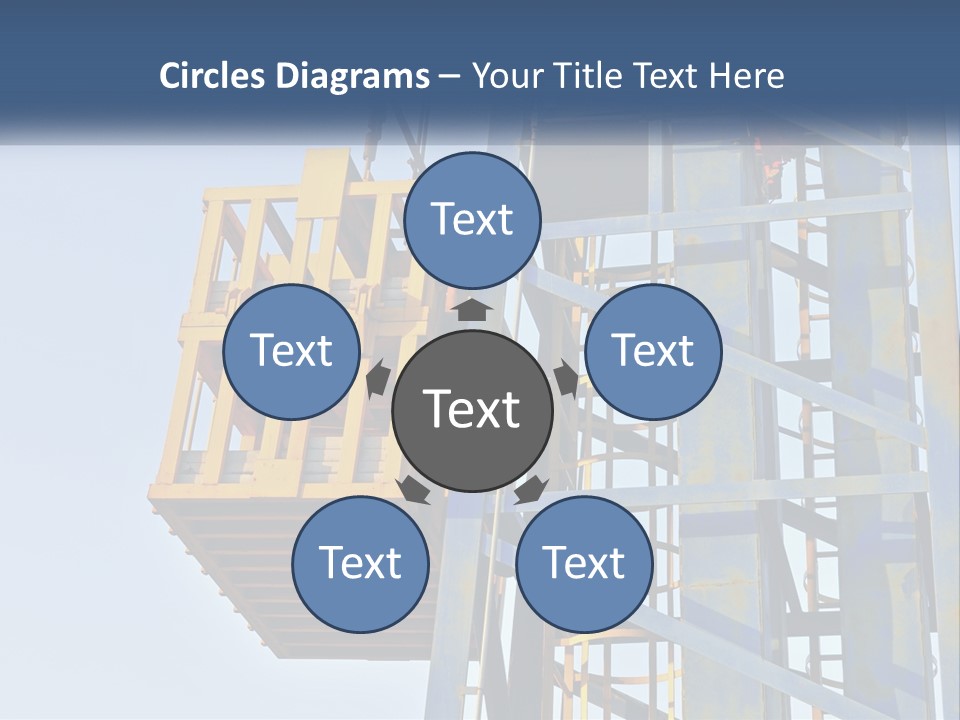 A Crane Is Lifting A Piece Of Metal PowerPoint Template