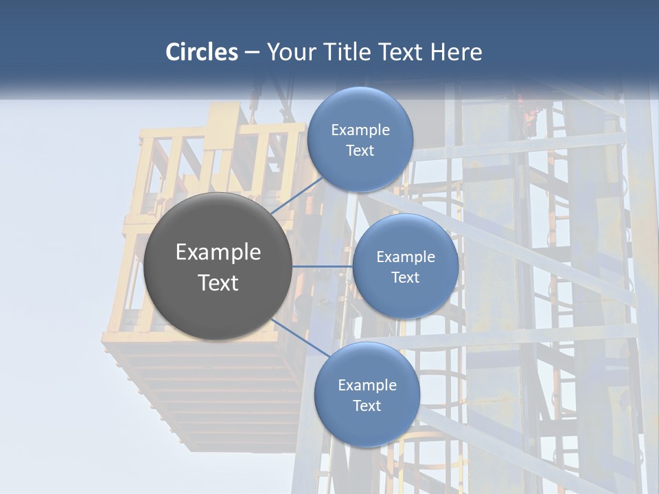 A Crane Is Lifting A Piece Of Metal PowerPoint Template