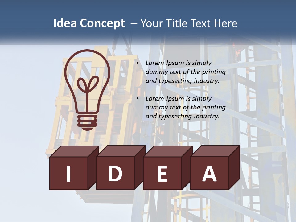 A Crane Is Lifting A Piece Of Metal PowerPoint Template