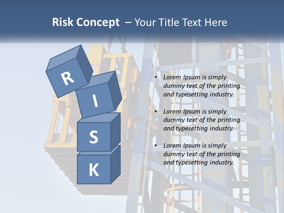 A Crane Is Lifting A Piece Of Metal PowerPoint Template