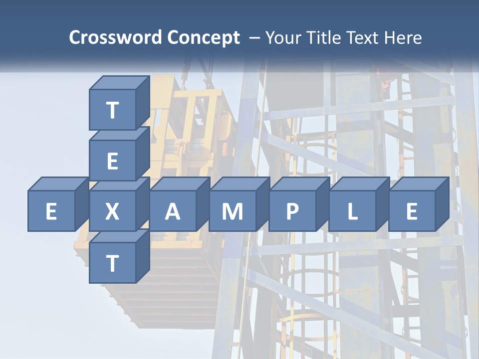 A Crane Is Lifting A Piece Of Metal PowerPoint Template