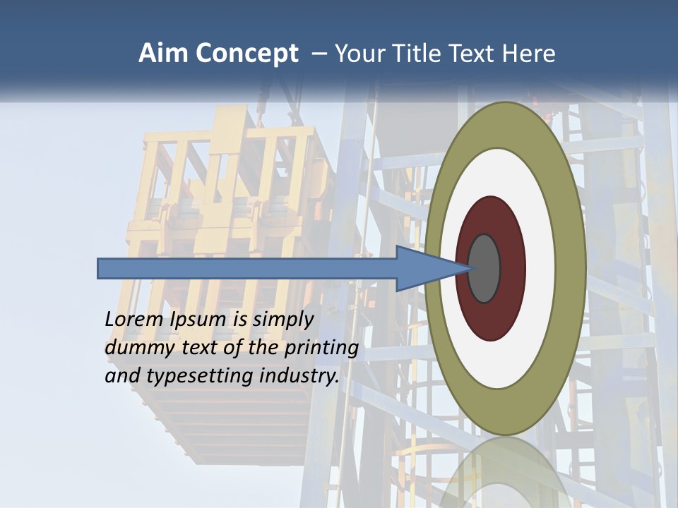 A Crane Is Lifting A Piece Of Metal PowerPoint Template
