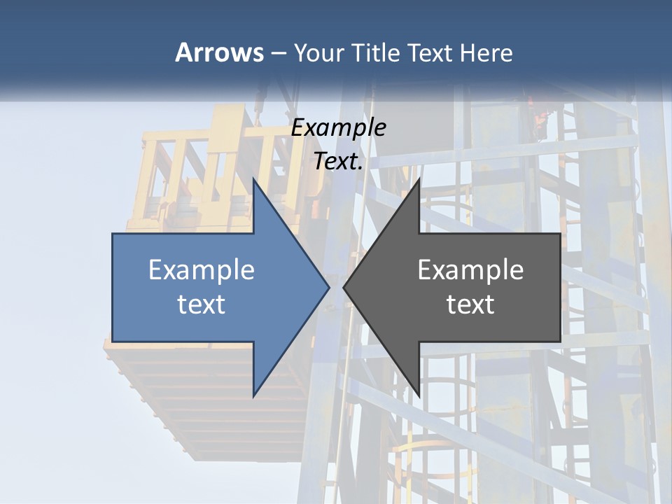 A Crane Is Lifting A Piece Of Metal PowerPoint Template