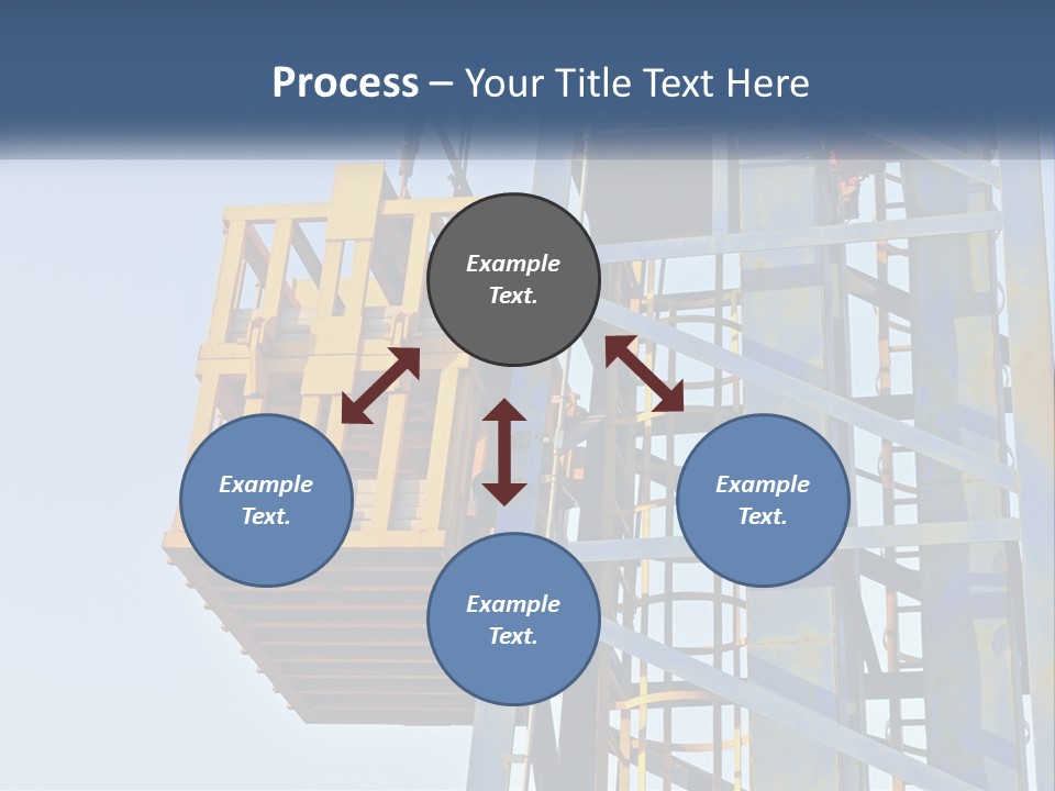 A Crane Is Lifting A Piece Of Metal PowerPoint Template