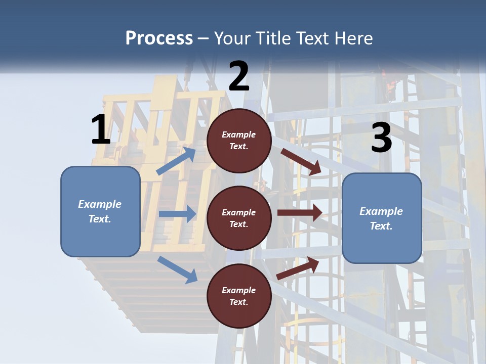 A Crane Is Lifting A Piece Of Metal PowerPoint Template