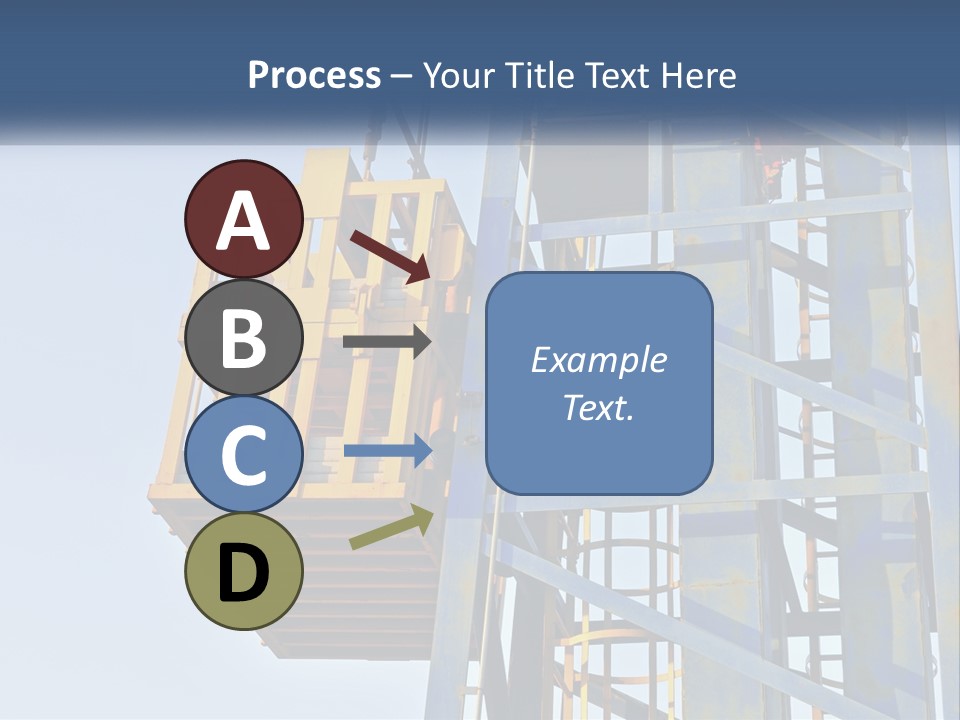 A Crane Is Lifting A Piece Of Metal PowerPoint Template