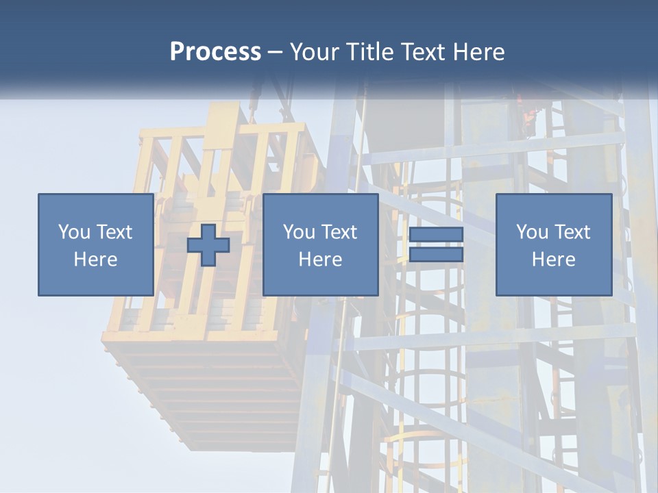 A Crane Is Lifting A Piece Of Metal PowerPoint Template