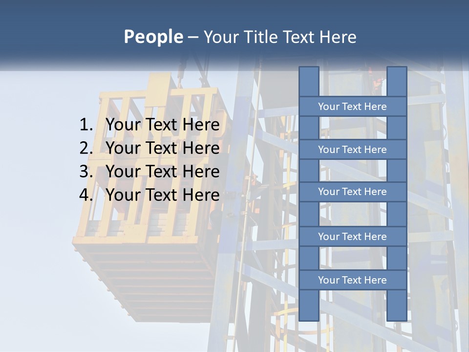 A Crane Is Lifting A Piece Of Metal PowerPoint Template