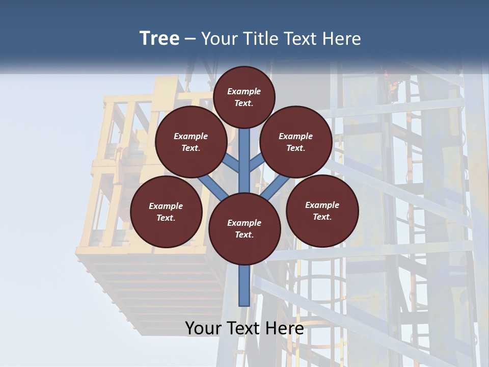 A Crane Is Lifting A Piece Of Metal PowerPoint Template