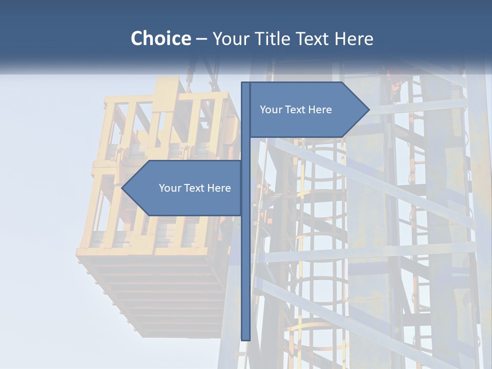 A Crane Is Lifting A Piece Of Metal PowerPoint Template