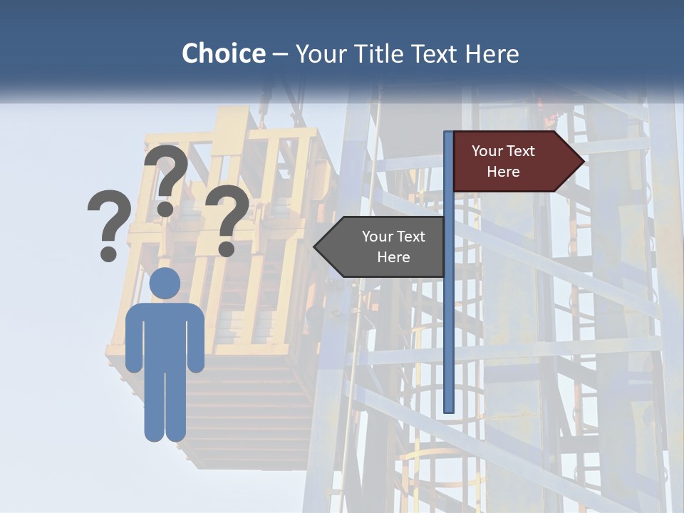 A Crane Is Lifting A Piece Of Metal PowerPoint Template