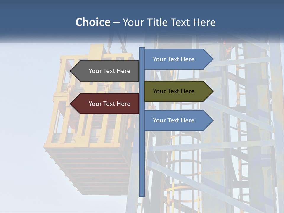A Crane Is Lifting A Piece Of Metal PowerPoint Template