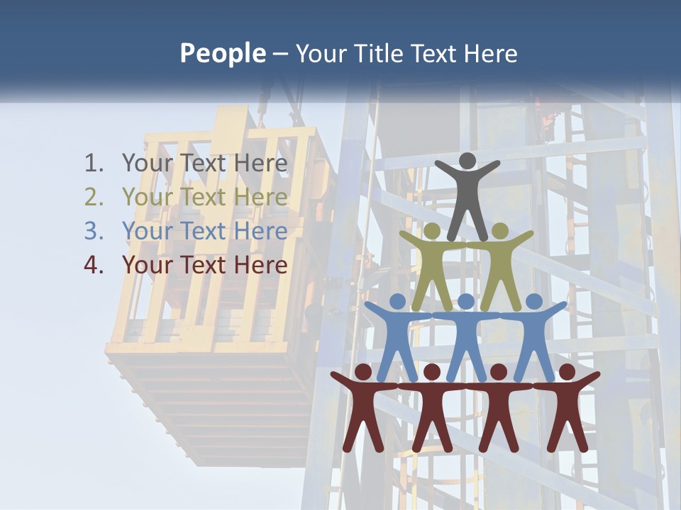 A Crane Is Lifting A Piece Of Metal PowerPoint Template