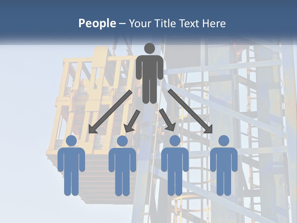 A Crane Is Lifting A Piece Of Metal PowerPoint Template