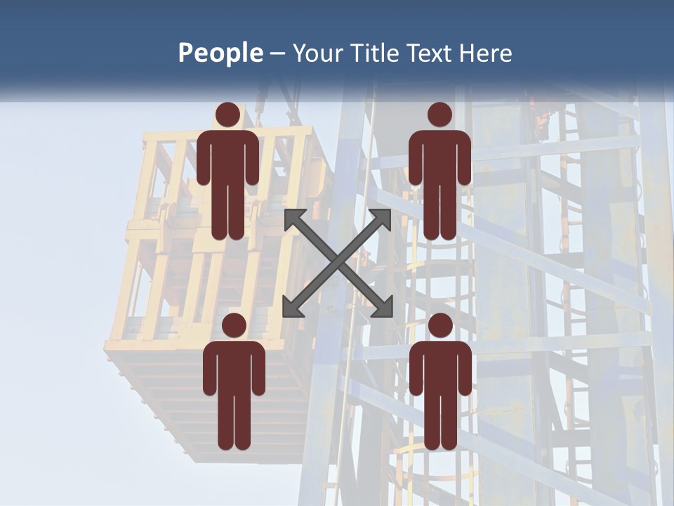 A Crane Is Lifting A Piece Of Metal PowerPoint Template