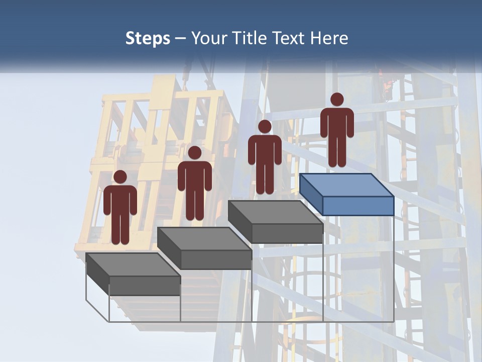 A Crane Is Lifting A Piece Of Metal PowerPoint Template