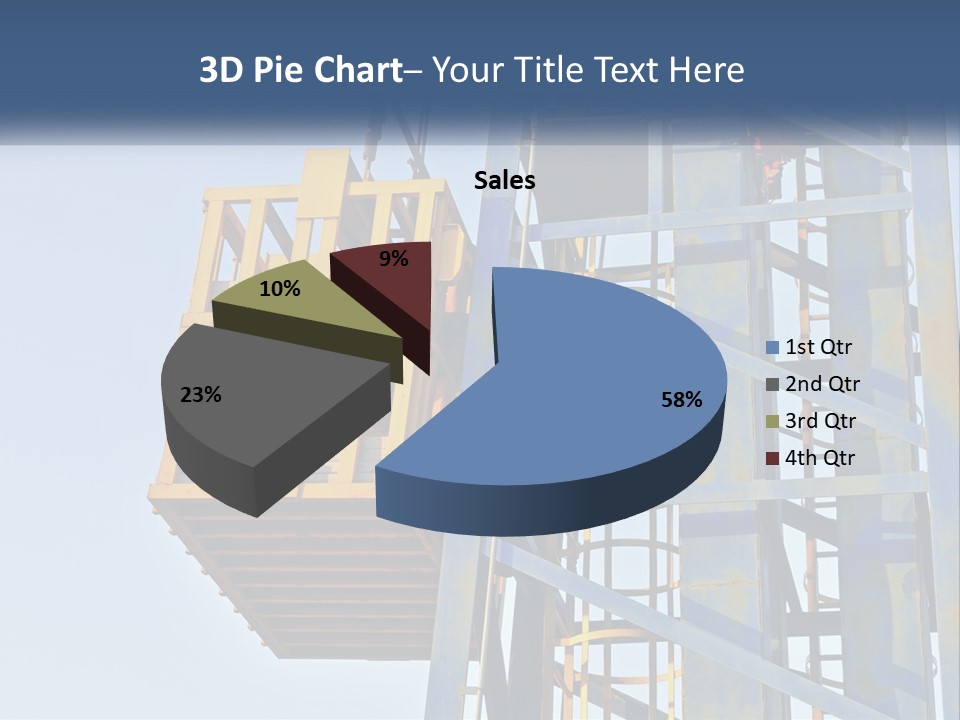 A Crane Is Lifting A Piece Of Metal PowerPoint Template