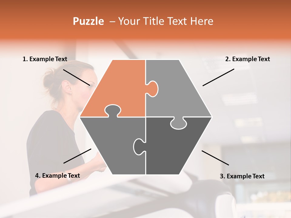 A Woman Speaking At A Podium With A Microphone PowerPoint Template