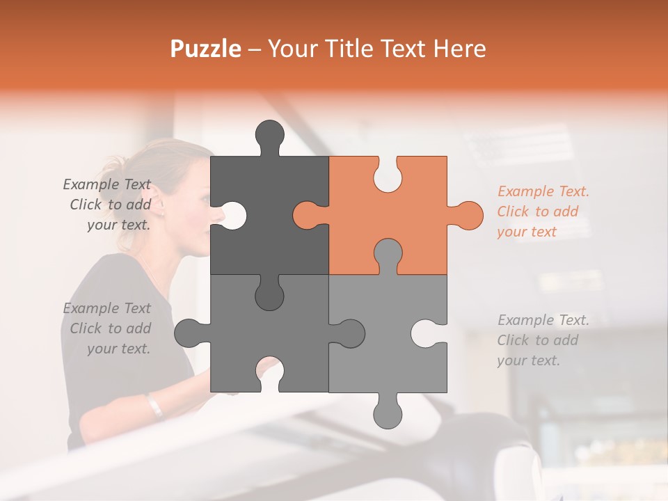 A Woman Speaking At A Podium With A Microphone PowerPoint Template