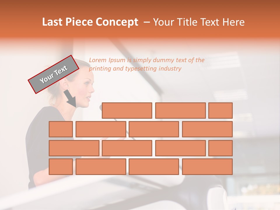 A Woman Speaking At A Podium With A Microphone PowerPoint Template