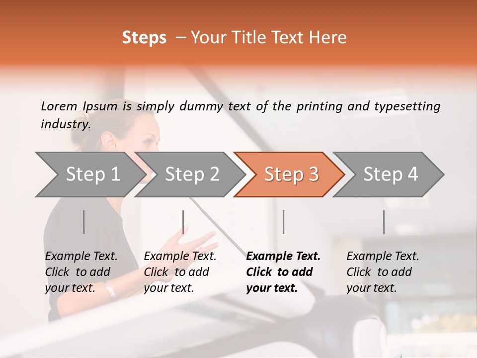 A Woman Speaking At A Podium With A Microphone PowerPoint Template