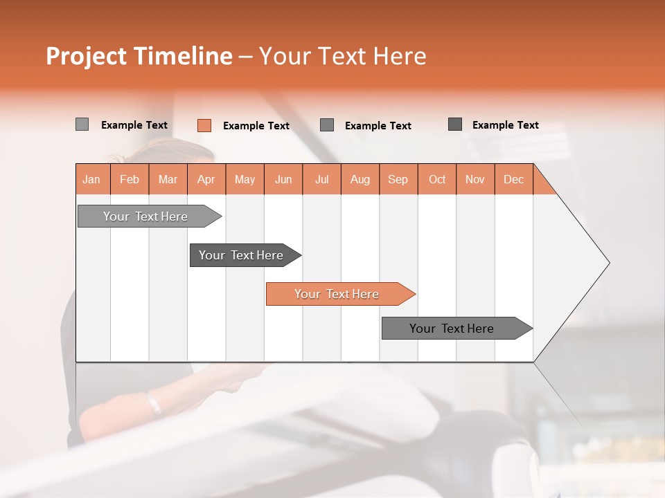 A Woman Speaking At A Podium With A Microphone PowerPoint Template