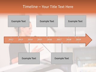 A Woman Speaking At A Podium With A Microphone PowerPoint Template