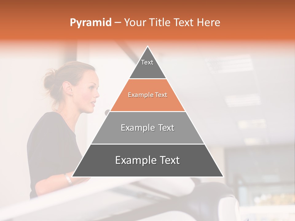 A Woman Speaking At A Podium With A Microphone PowerPoint Template
