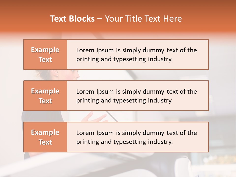 A Woman Speaking At A Podium With A Microphone PowerPoint Template