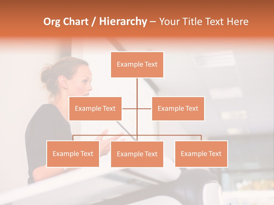 A Woman Speaking At A Podium With A Microphone PowerPoint Template