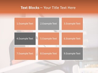 A Woman Speaking At A Podium With A Microphone PowerPoint Template