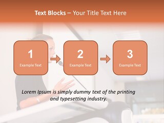 A Woman Speaking At A Podium With A Microphone PowerPoint Template