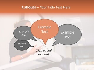 A Woman Speaking At A Podium With A Microphone PowerPoint Template