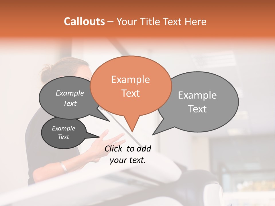 A Woman Speaking At A Podium With A Microphone PowerPoint Template