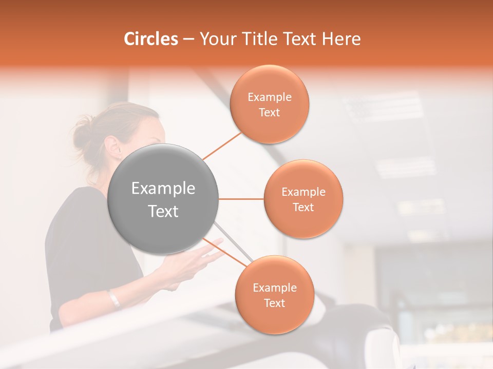 A Woman Speaking At A Podium With A Microphone PowerPoint Template