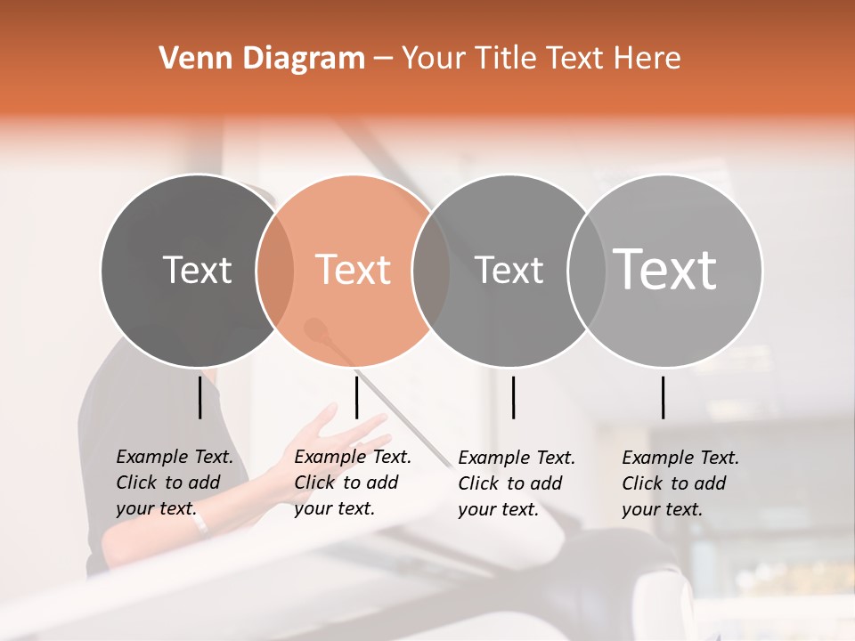 A Woman Speaking At A Podium With A Microphone PowerPoint Template
