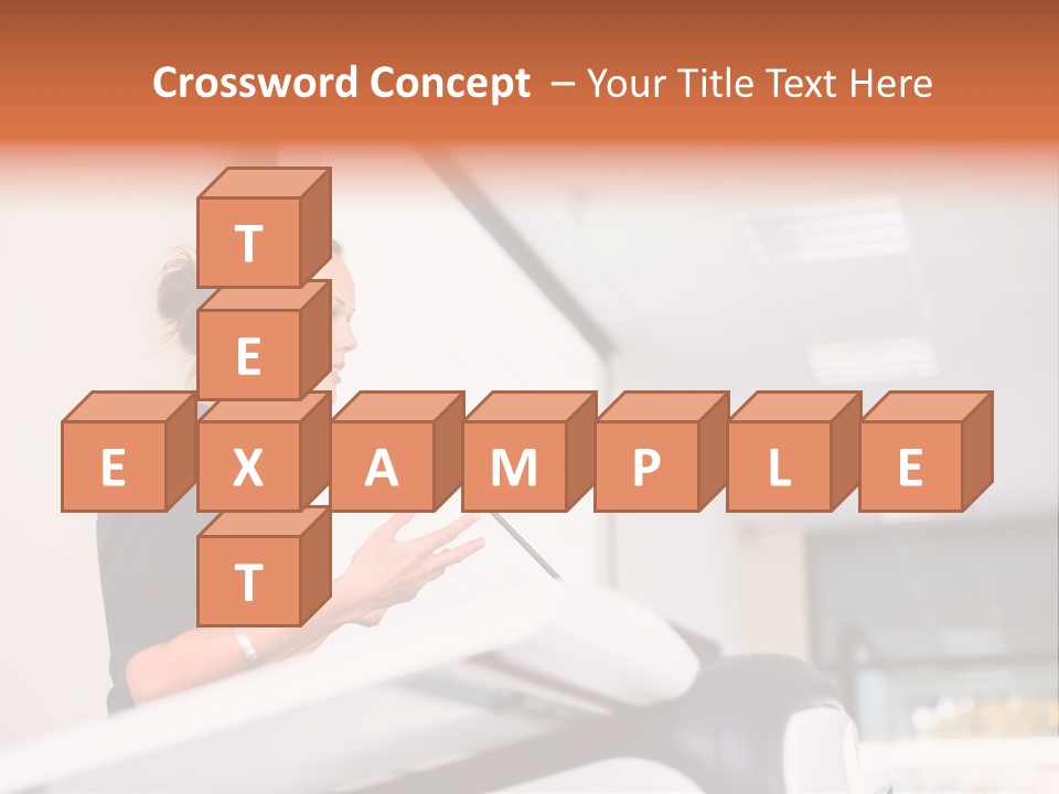 A Woman Speaking At A Podium With A Microphone PowerPoint Template