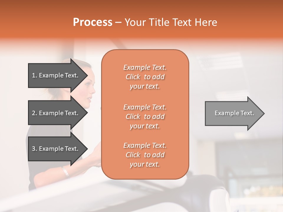 A Woman Speaking At A Podium With A Microphone PowerPoint Template