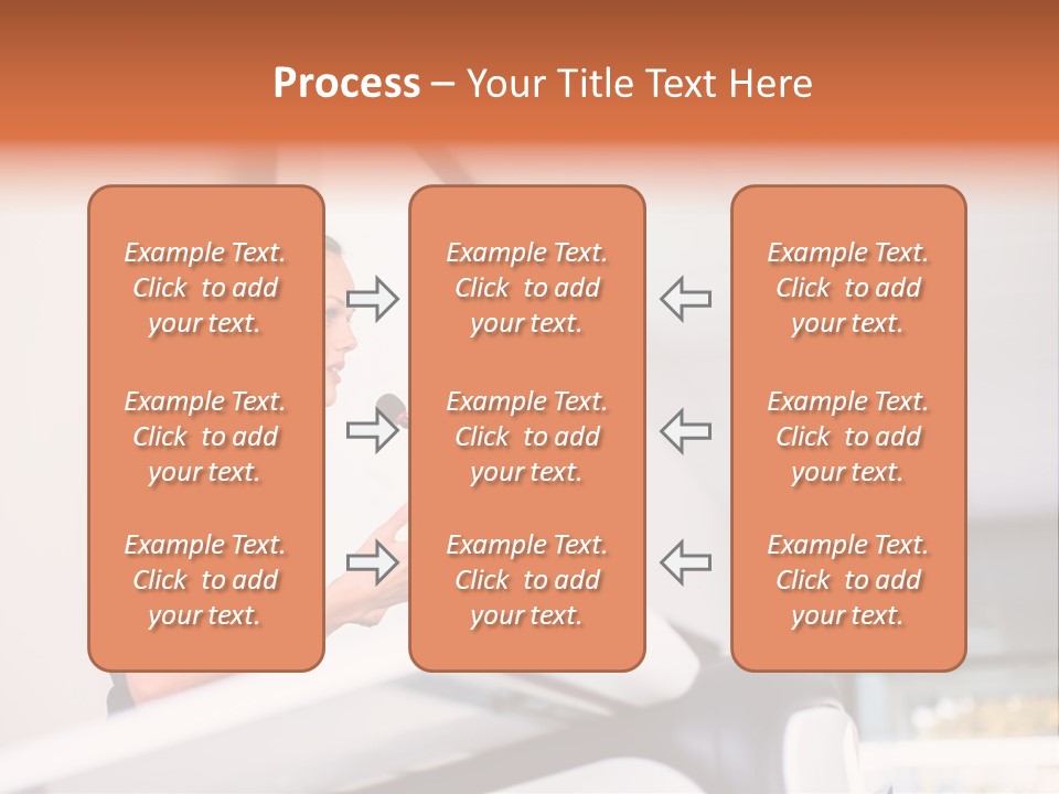 A Woman Speaking At A Podium With A Microphone PowerPoint Template
