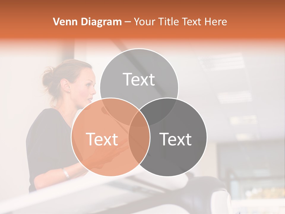 A Woman Speaking At A Podium With A Microphone PowerPoint Template