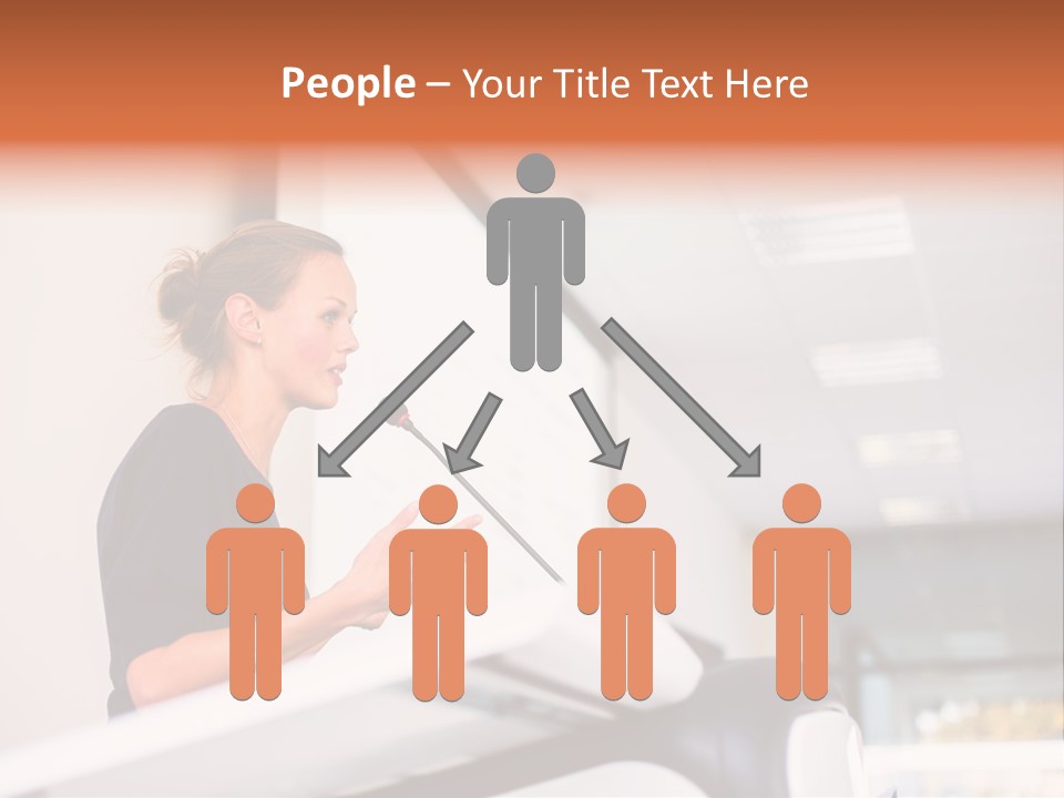 A Woman Speaking At A Podium With A Microphone PowerPoint Template