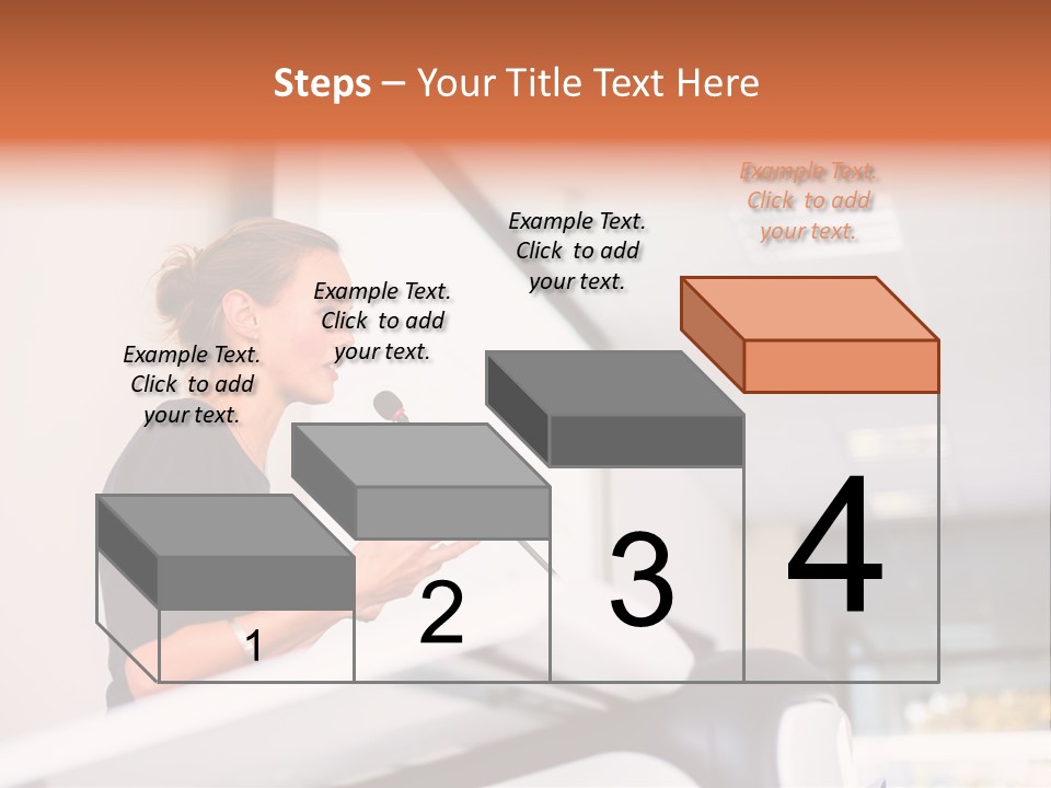 A Woman Speaking At A Podium With A Microphone PowerPoint Template