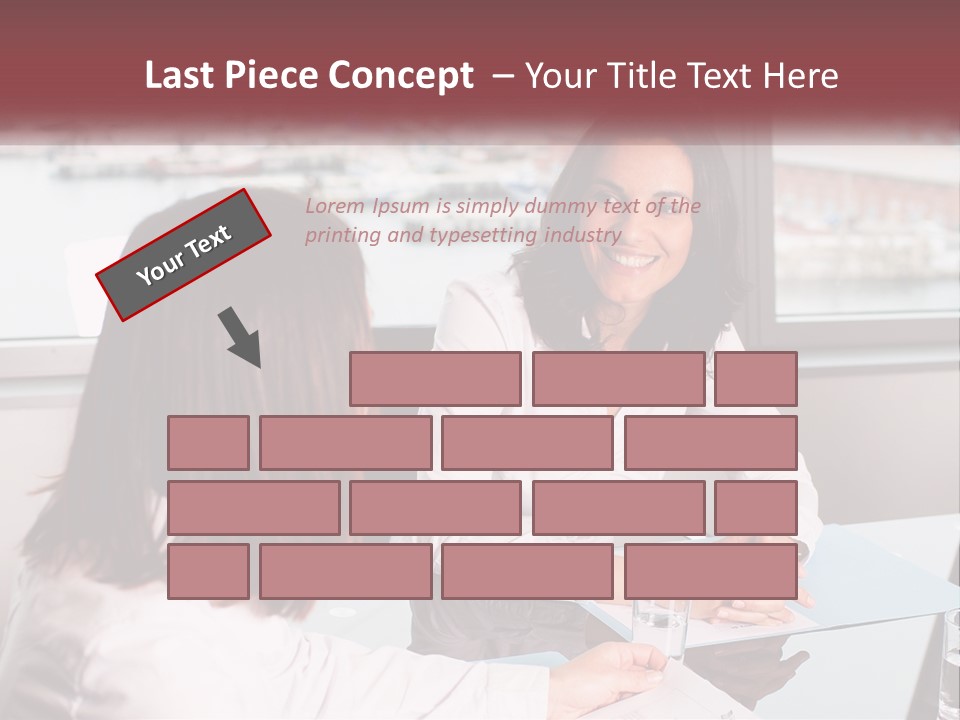 Two Women Sitting At A Table Talking To Each Other PowerPoint Template