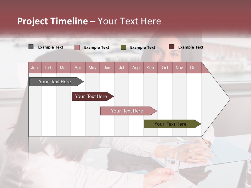 Two Women Sitting At A Table Talking To Each Other PowerPoint Template
