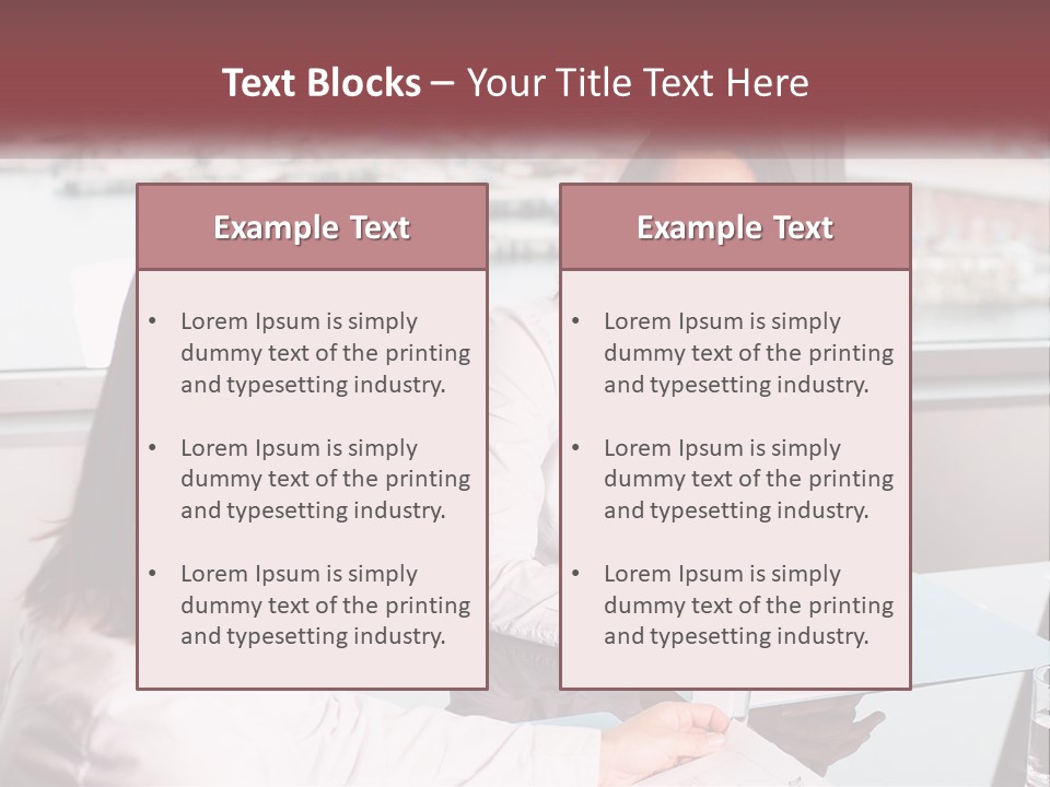 Two Women Sitting At A Table Talking To Each Other PowerPoint Template