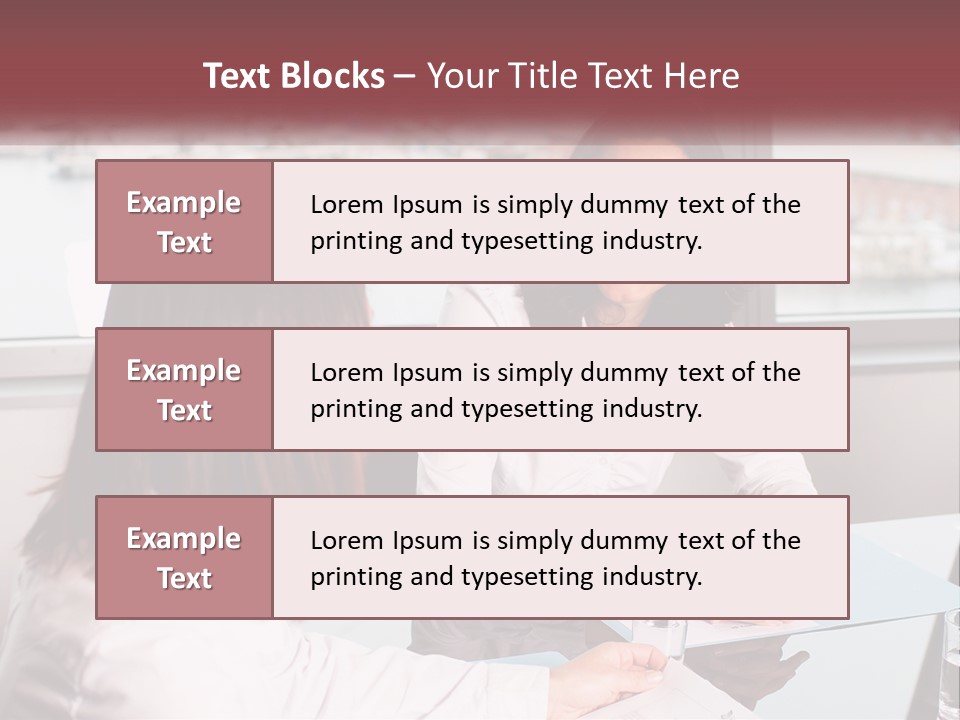 Two Women Sitting At A Table Talking To Each Other PowerPoint Template