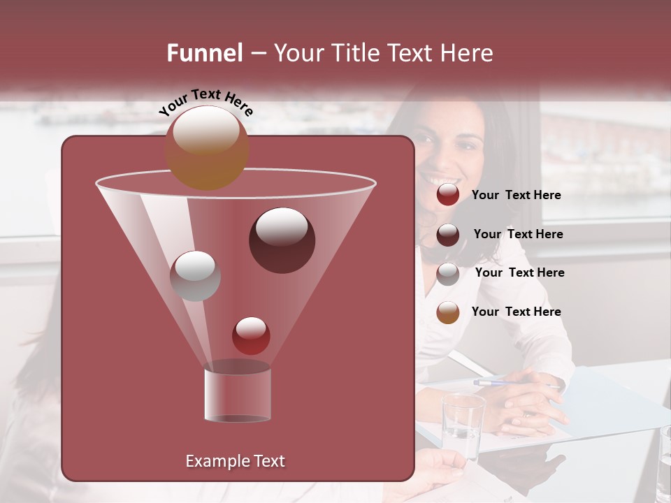 Two Women Sitting At A Table Talking To Each Other PowerPoint Template